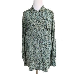 Evan Picone vintage 100% silk blouse size 16